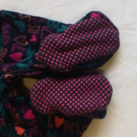 george love fleece zipper footie sleeper pajamas 6-12 months baby girl - Picture 4 of 6